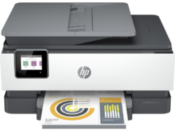 Tintenstrahldruckers HP OfficeJet Pro 8022 e - A4-Multifunktionsdrucker mit elegantem Design und kompakten Abmessungen. 10-22 Seiten pro Minute.