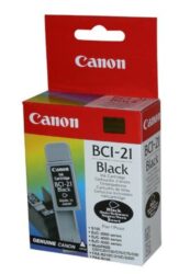 Ink.náplň CANON BCI-21Bk, černá - ern, cca 150 stran pi 7.5% pokryt, pro S100, BJC2100/2200/4000/4100/4200/ 4300/4400/4550/ 4650/5000 /5100/5500