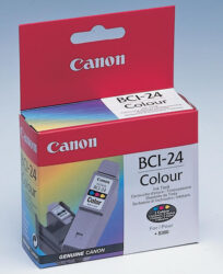 Ink.náplň CANON BCI-24Cl, barevná - barevná, cca. 170 stran při 5% pokrytí,  pro S200/S300/S330, i250/i320/i350/i450,i455i470D, MPC190/200P/ 360/370.